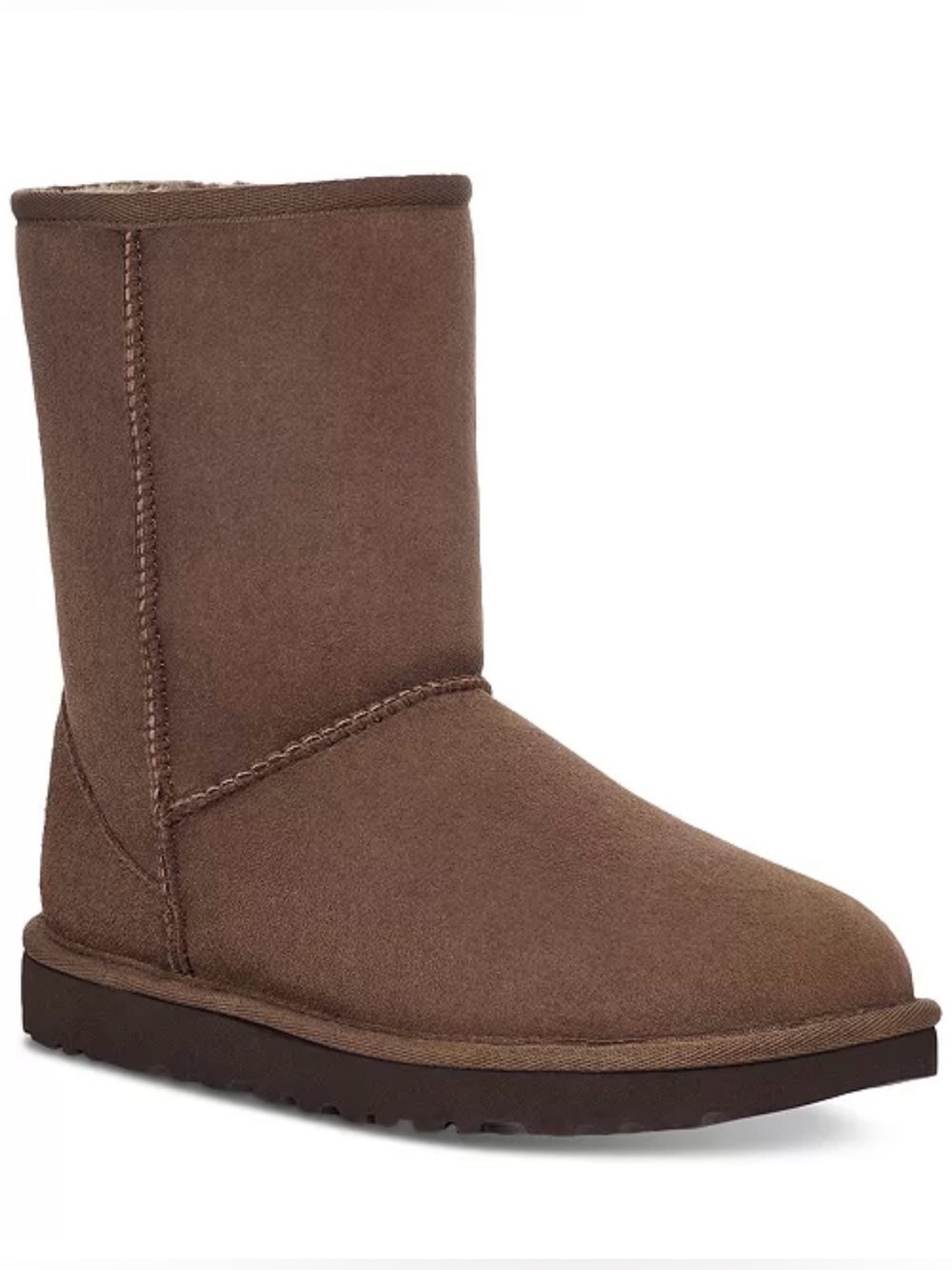 UGG Women's Classic Short II Boots Burnt Cedar Suede Mid-Calf Winter Sz 7